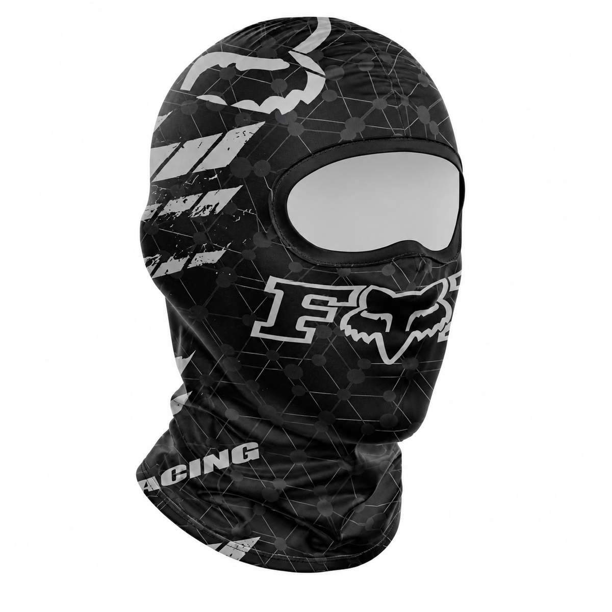 Fox Geometric Balaclava – Black & Grey