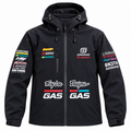 GASGAS Troy Lee Designs Colour Logo Hooded Water Resistant Jacket – Black